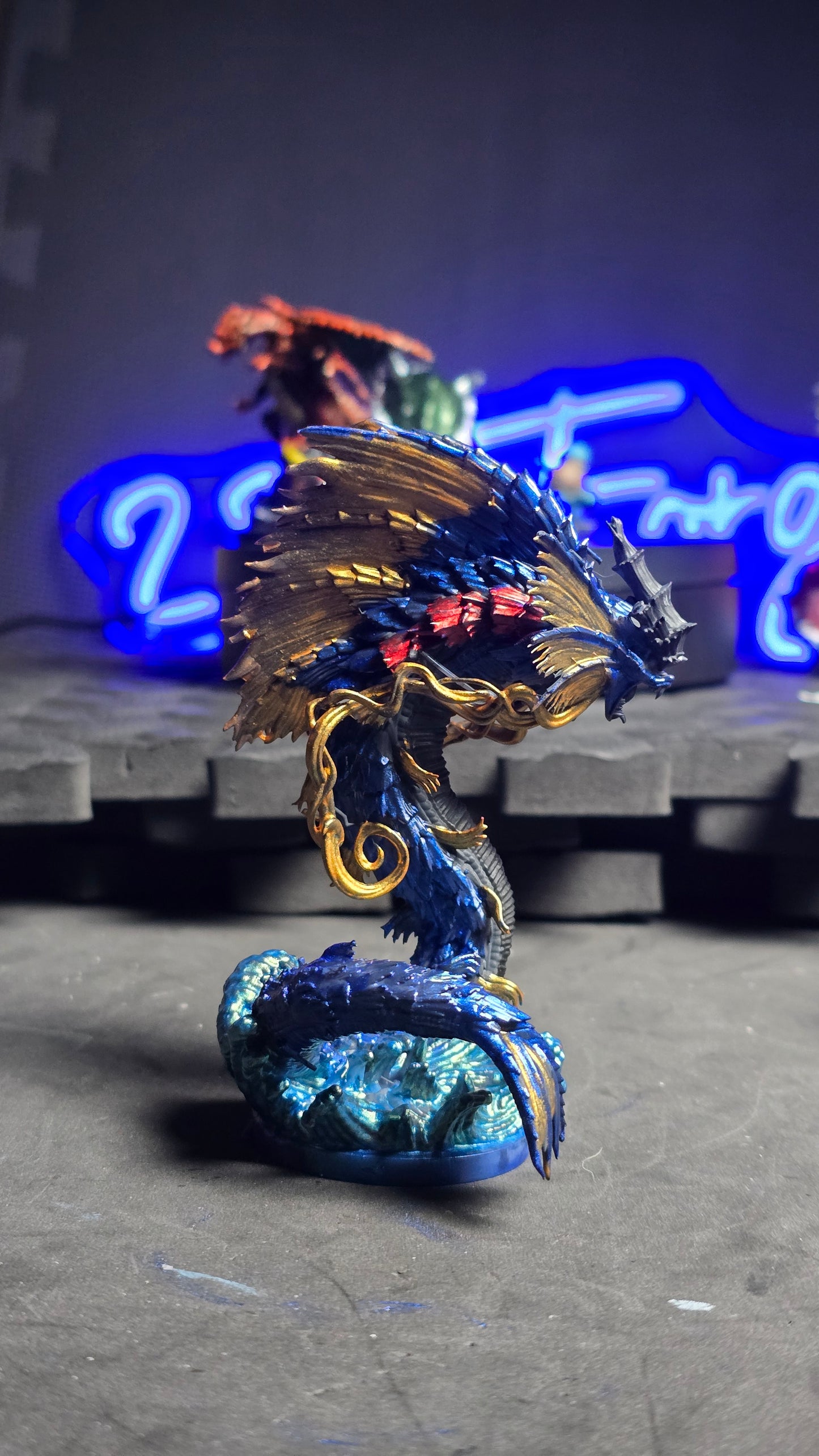 Mega Gyarados -like 50mm resin 3d printed model